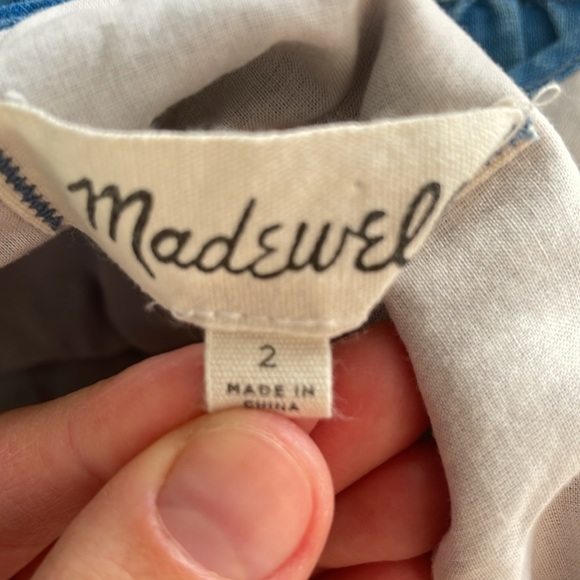 Madewell Chambray Tie Shoulder Dress - Picture 6 of 7